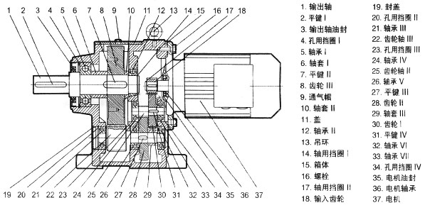 R系列硬齿面斜齿轮减速机